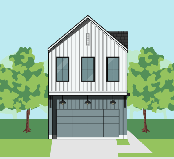 Two Story Townhome Plan F0287 B1