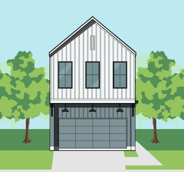 Two Story Townhome Plan F0287 B1