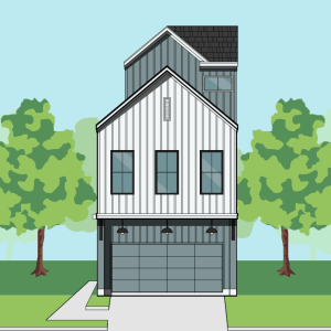 2 1/2 Story Townhome Plan F0287 B2.1