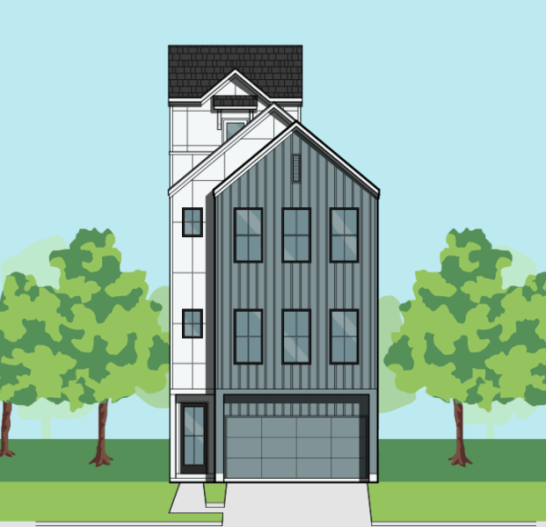 3 1/2 Story Townhome Plan F0287 C1.1