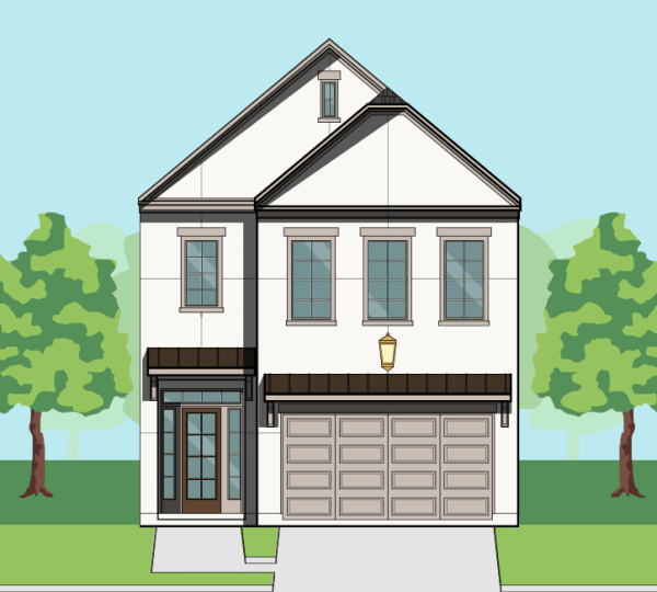 Two Story Townhome Plan F0321 A1
