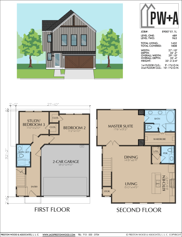 Two Story Home Plan E9007 E1