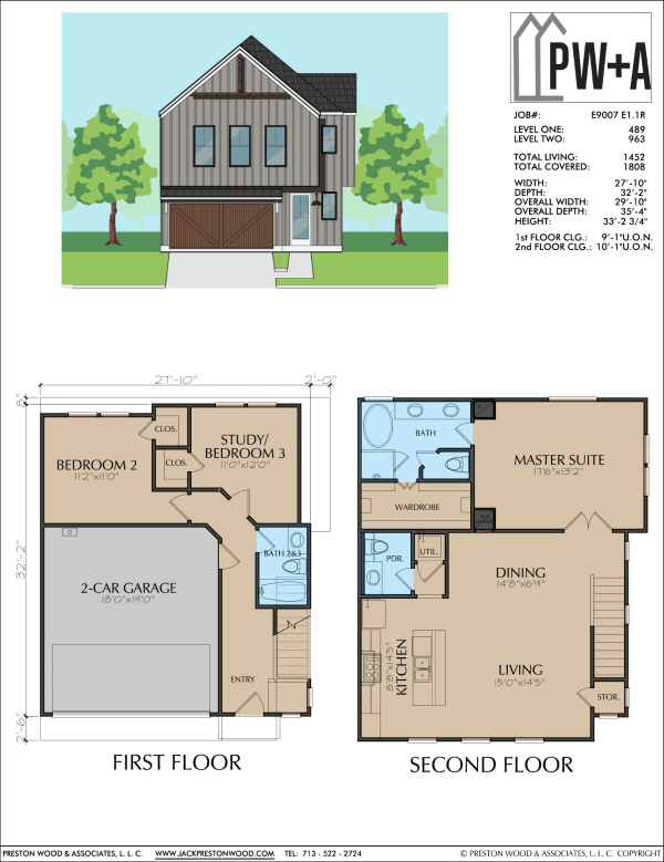 Two Story Home Plan E9007 E1