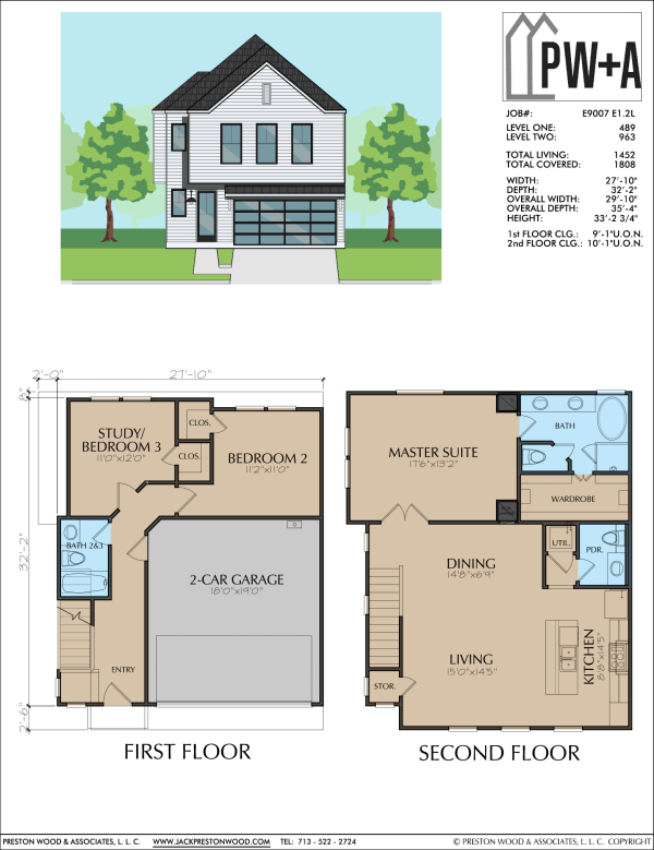 Two Story Home Plan E9007 E1