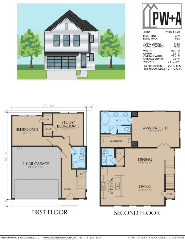 Two Story Home Plan E9007 E1