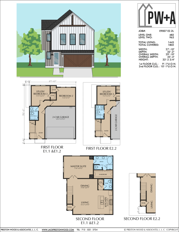 Two Story Home Plan E9007 E2.2