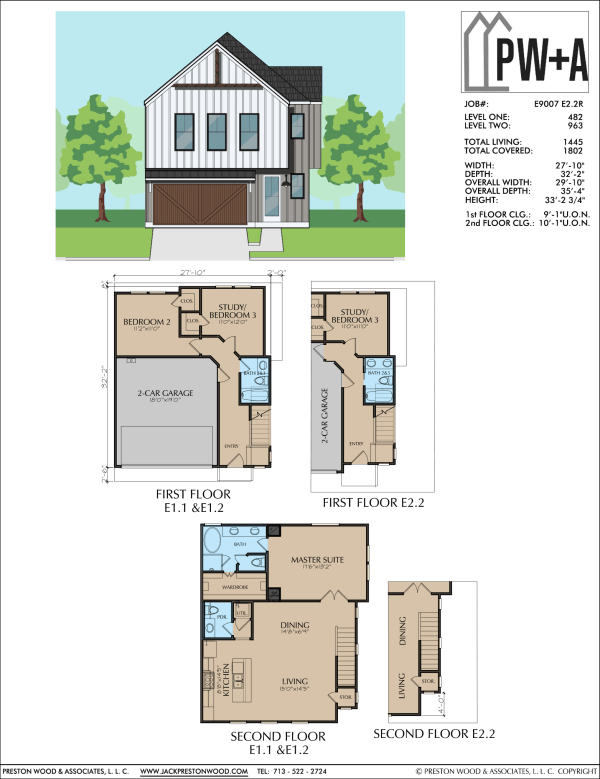 Two Story Home Plan E9007 E2.2