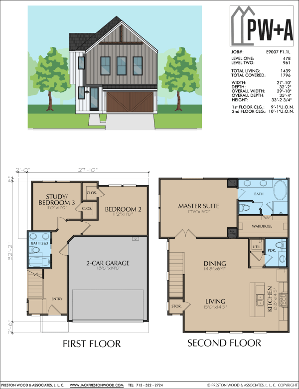Two Story Home Plan E9007 F1.1