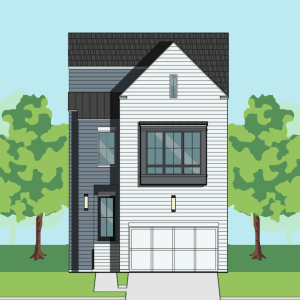 2 1/2 Story Townhome Plan F0333 A1.1