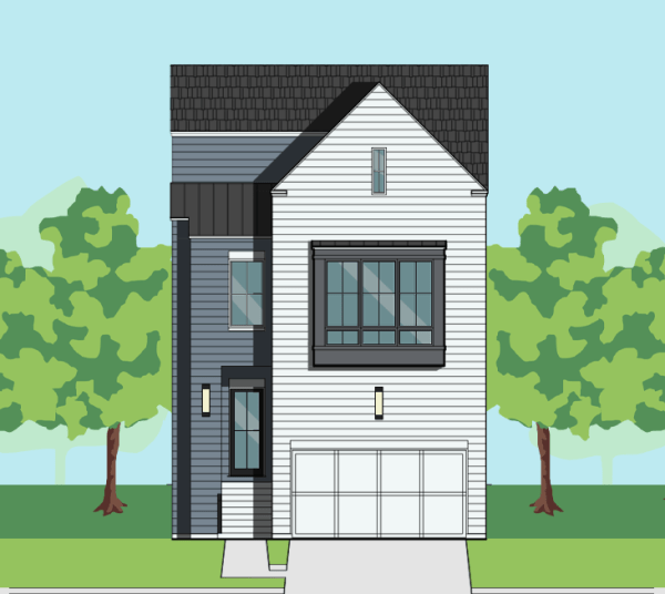 2 1/2 Story Townhome Plan F0333 A1.1