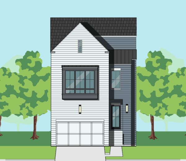 2 1/2 Story Townhome Plan F0333 A1.1