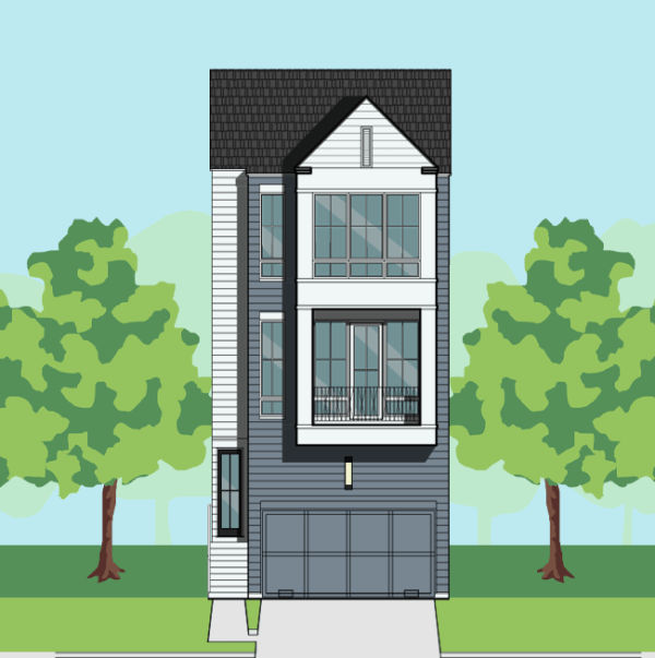 Three Story Townhome Plan F0333 B1.1