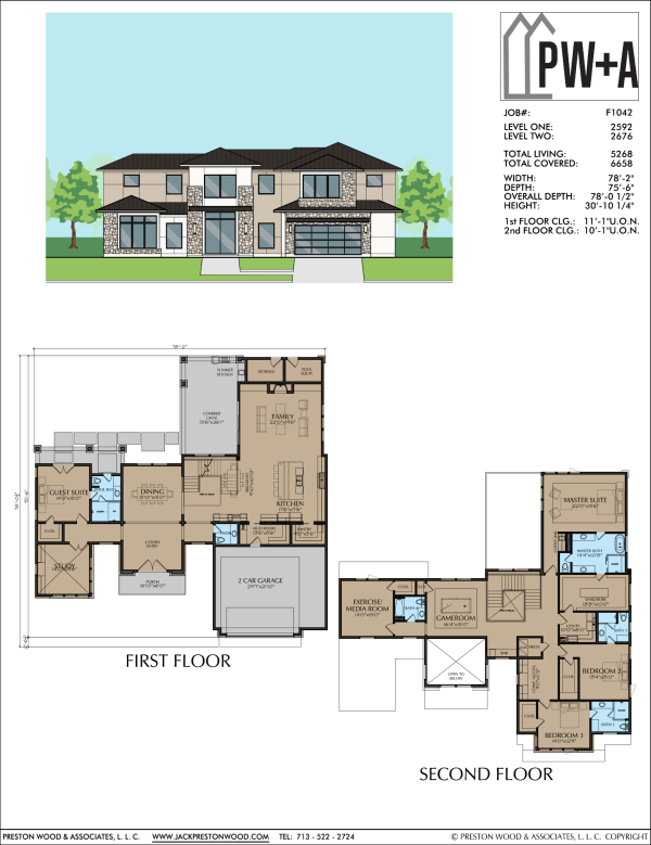 Two Story Urban Home Plan F1042