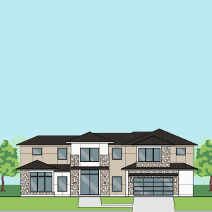 Two Story Urban Home Plan F1042