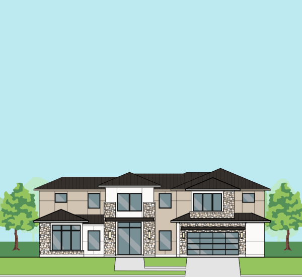 Two Story Urban Home Plan F1042