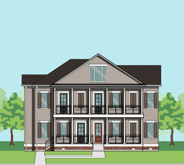 2 1/2 Story Townhome Plan F1061 C1.1