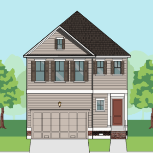 Two Story Townhome Plan F1061 E2.2