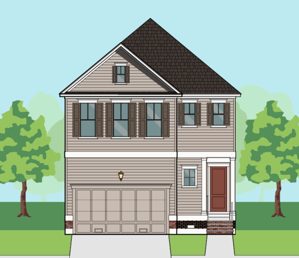 Two Story Townhome Plan F1061 E2.2
