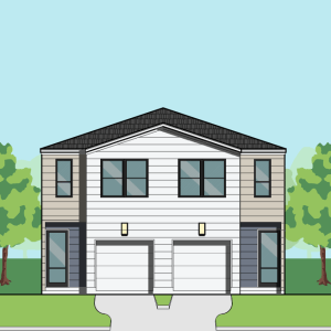 Two Story Duplex Townhome Plan F1123 A1.1