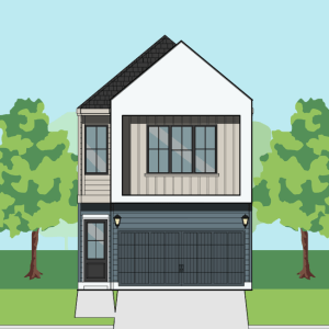 Two Story Townhome Plan F1127 A1