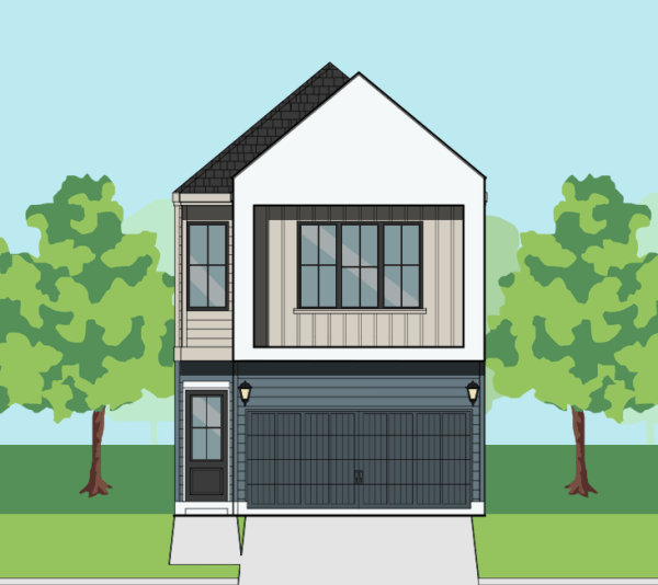 Two Story Townhome Plan F1127 A1