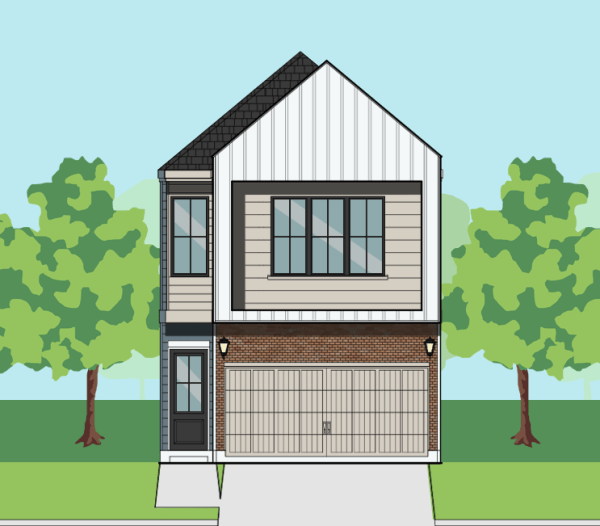 Two Story Townhome Plan F1127 A1