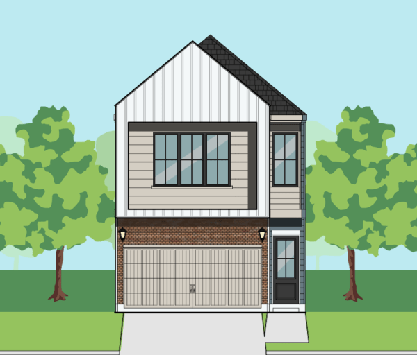 Two Story Townhome Plan F1127 A1