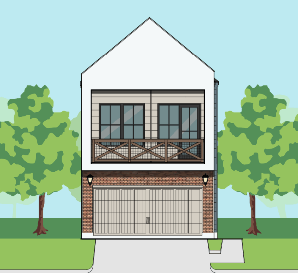 Two Story Townhome Plan F1127 B1