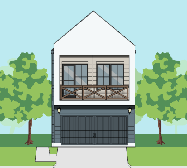 Two Story Townhome Plan F1127 B1