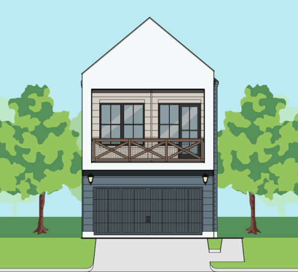 Two Story Townhome Plan F1127 B1