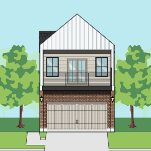 Two Story Townhome Plan F1127 C1