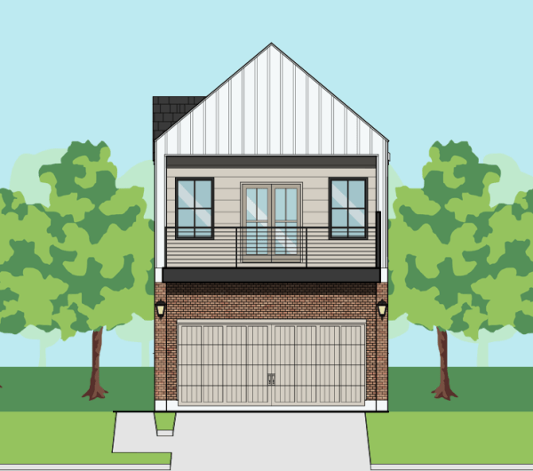 Two Story Townhome Plan F1127 C1