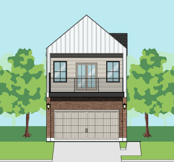 Two Story Townhome Plan F1127 C1