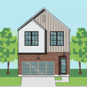 Two Story Townhome Plan F1138 A1.2