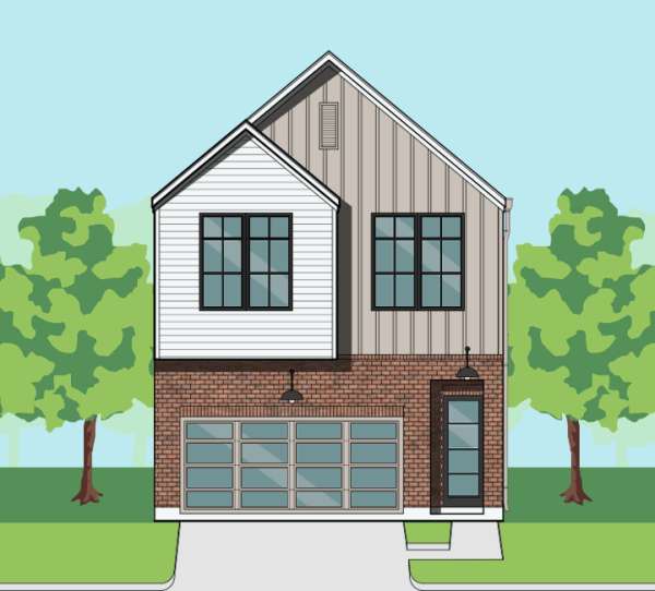 Two Story Townhome Plan F1138 A1.2