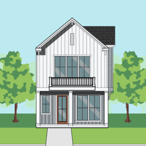 Two Story Townhome Plan F1169 A1.1