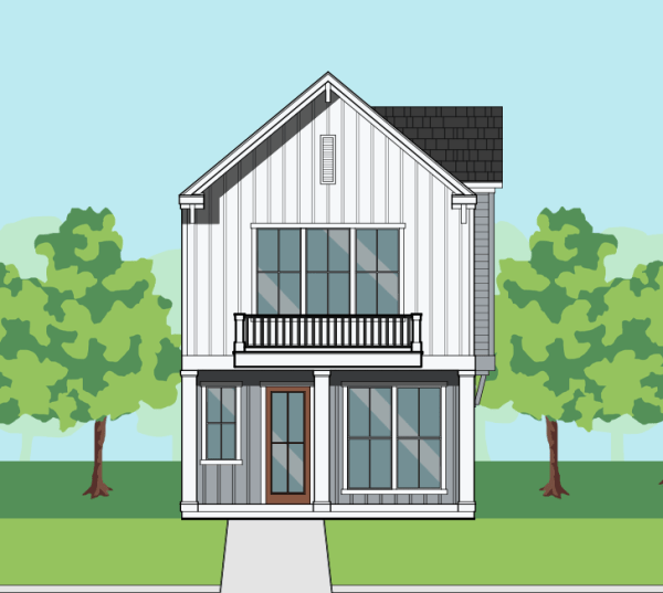 Two Story Townhome Plan F1169 A1.1