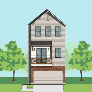 Three Story Townhome Plan F1195 A1.1