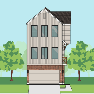 Three Story Townhome Plan F1195 A2.2