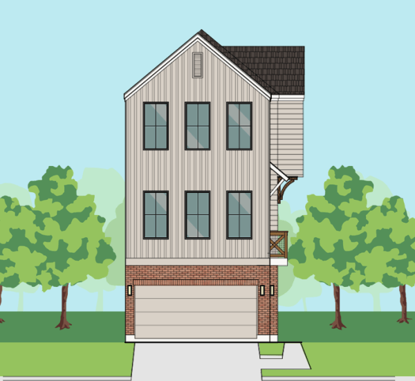 Three Story Townhome Plan F1195 A2.2