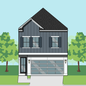 Two Story Townhome Plan F1204 A1