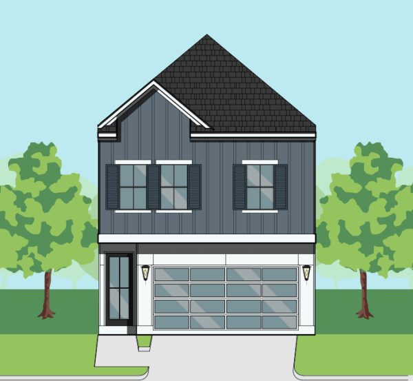Two Story Townhome Plan F1204 A1