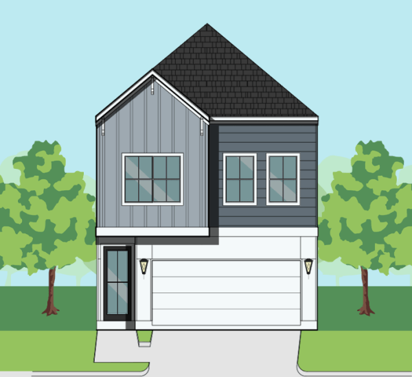 Two Story Townhome Plan F1204 A1