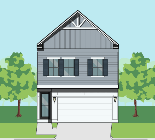 Two Story Townhome Plan F1204 A1