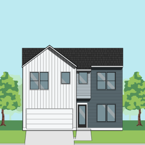 Two Story Townhome Plan F1213 A1