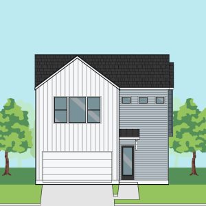 Two Story Townhome Plan F1213 B1