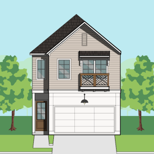 Two Story Townhome Plan F1214 A1.1