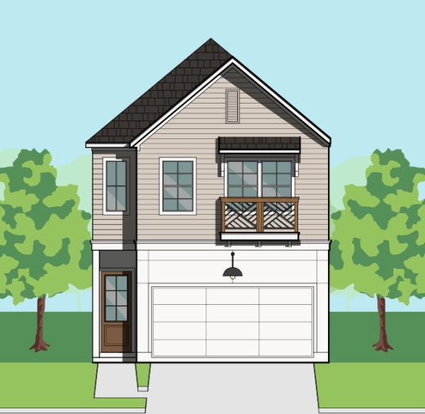 Two Story Townhome Plan F1214 A1.1