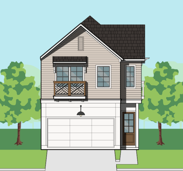 Two Story Townhome Plan F1214 A1.2