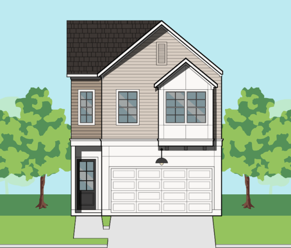 Two Story Townhome Plan F1214 B1.1